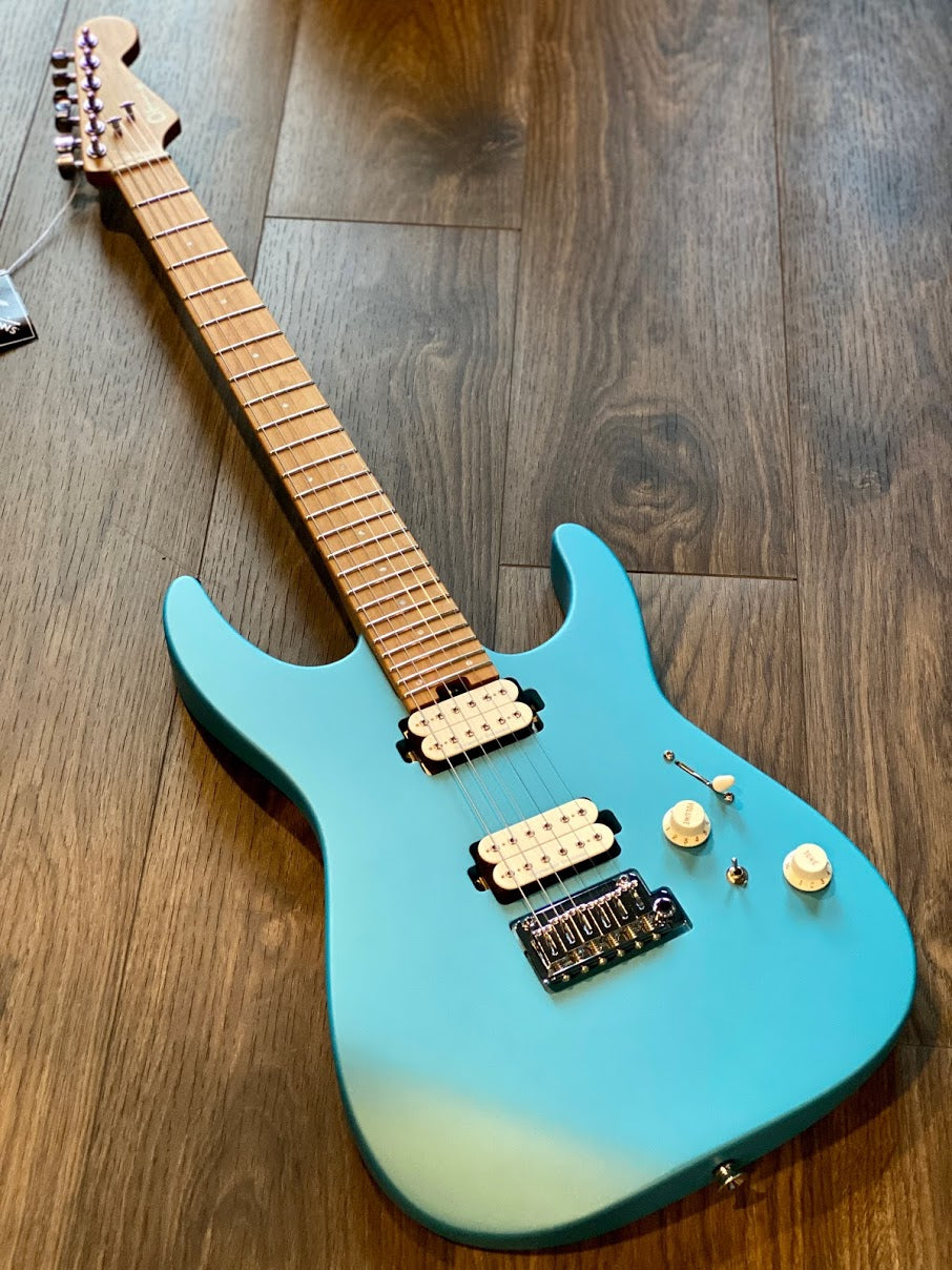 Charvel Pro-Mod DK24 HH 2PT with Caramelized Maple FB in Matte Blue Frost