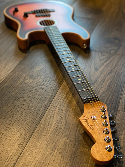 Fender American Acoustasonic Stratocaster Guitar with Bag in 3-Color Sunburst