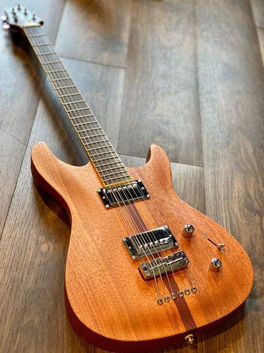Ibanez MMM1 Mike Mushok Signature Baritone in Natural Oil Mahogany