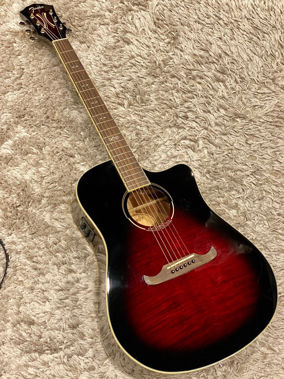 Fender T-Bucket 300CE Acoustic Electric in Trans Cherry Burst