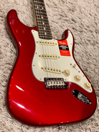 Fender American Professional Stratocaster with Rosewood FB in Candy Apple Red