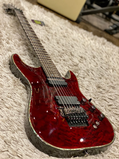 Schecter Hellraiser C-7 FR S with Floyd Rose and Sustainiac in Black Cherry