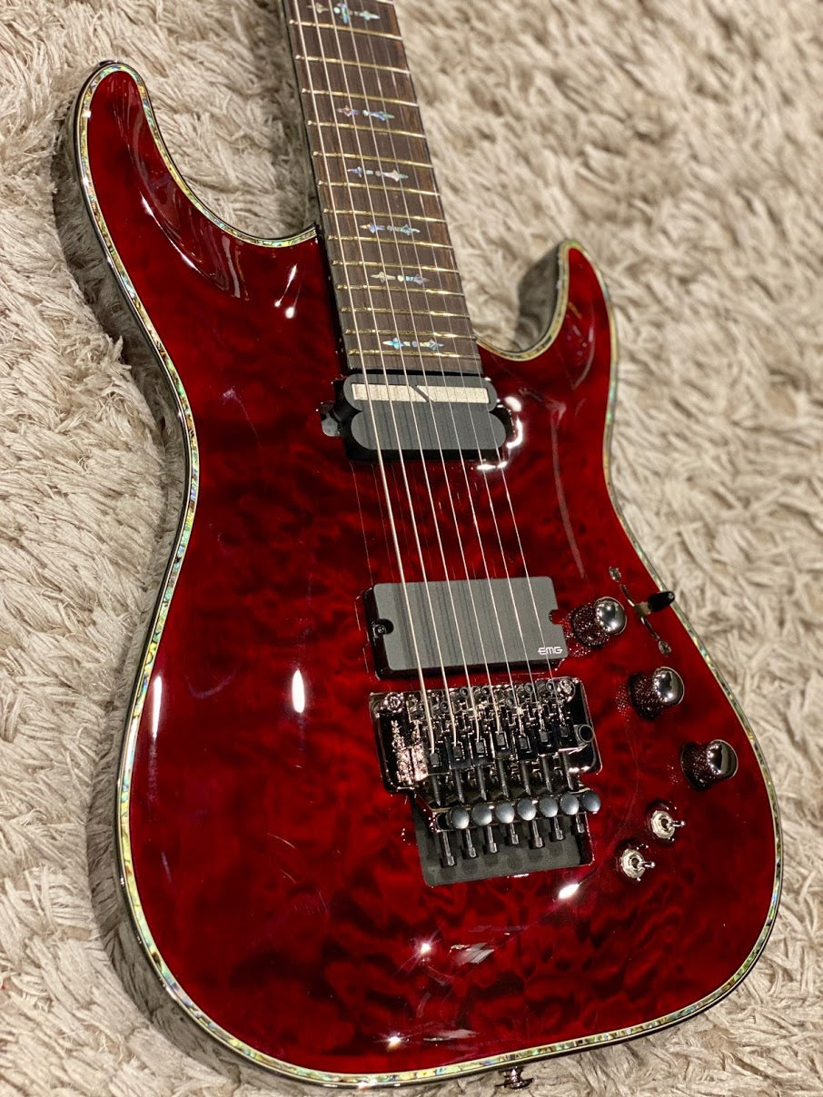 Schecter Hellraiser C-7 FR S with Floyd Rose and Sustainiac in Black Cherry