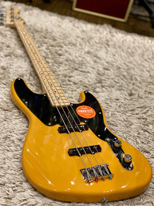 Squier Paranormal Series 54 Jazz Bass Telecaster in Butterscoth Blonde