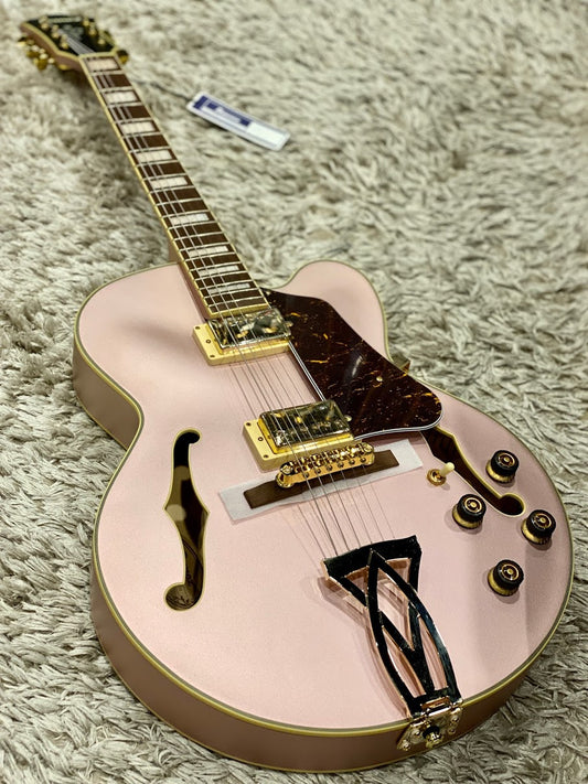 Ibanez Artcore AF75G Hollowbody in Rose Gold Metallic Flat