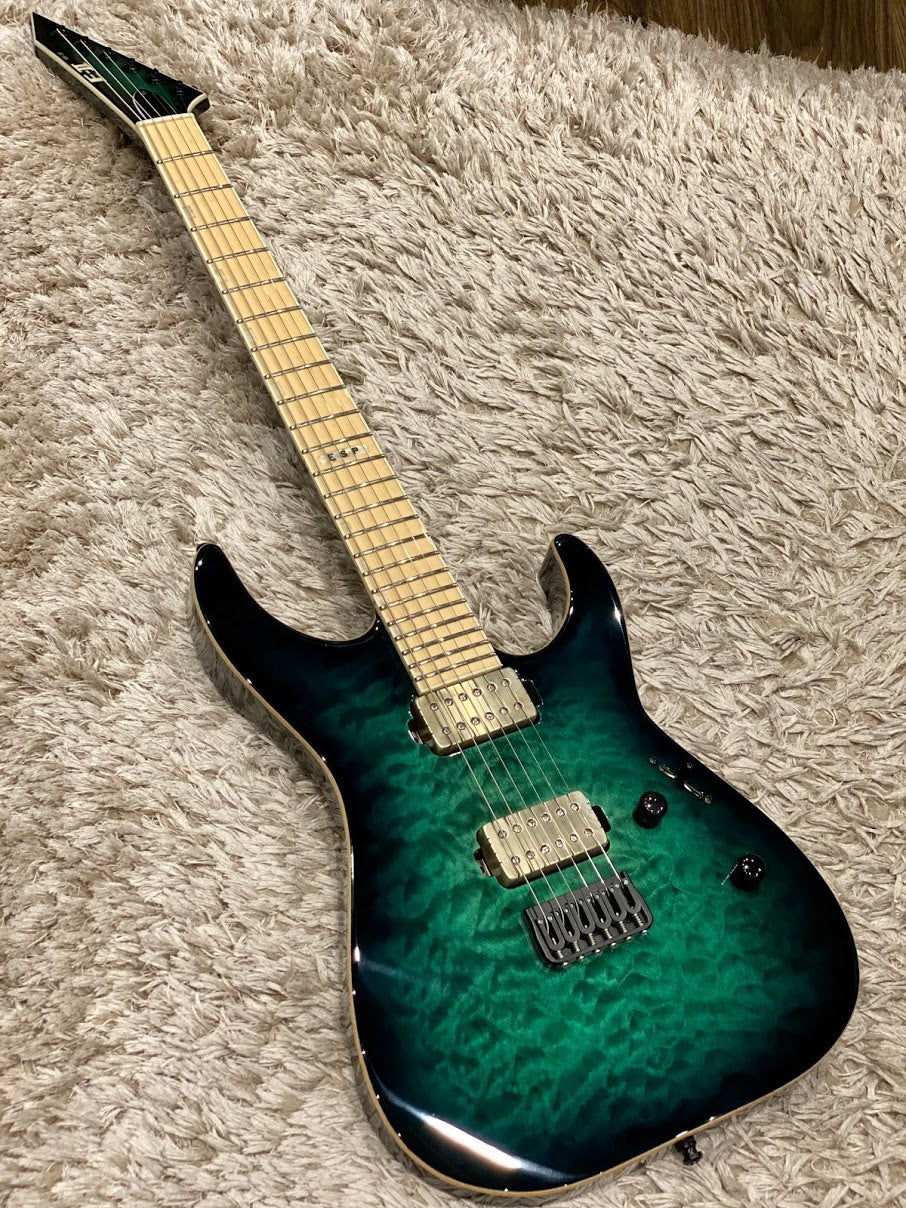 ESP E-II M-II NT - Black Turquoise Burst