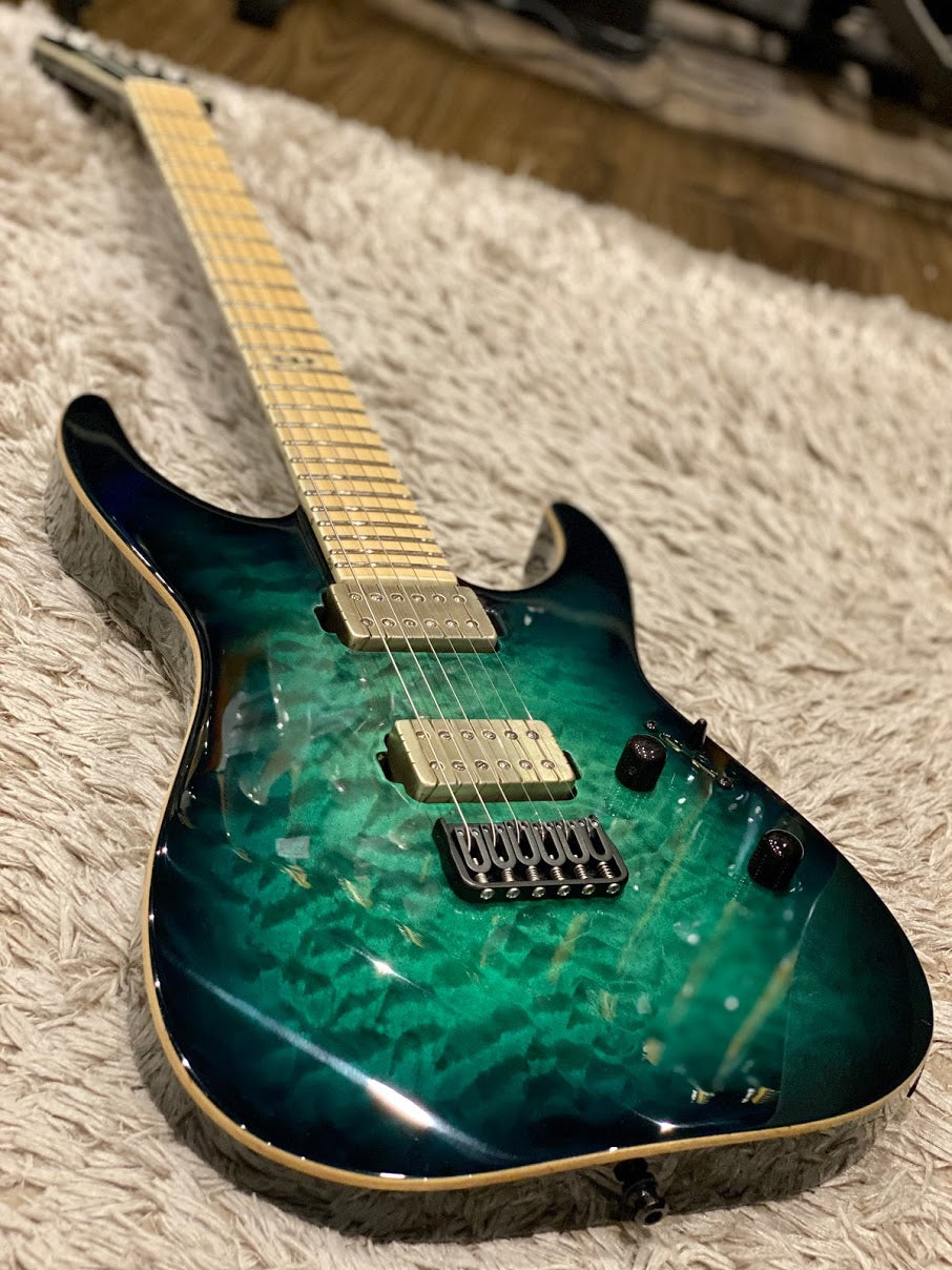 ESP E-II M-II NT - Black Turquoise Burst