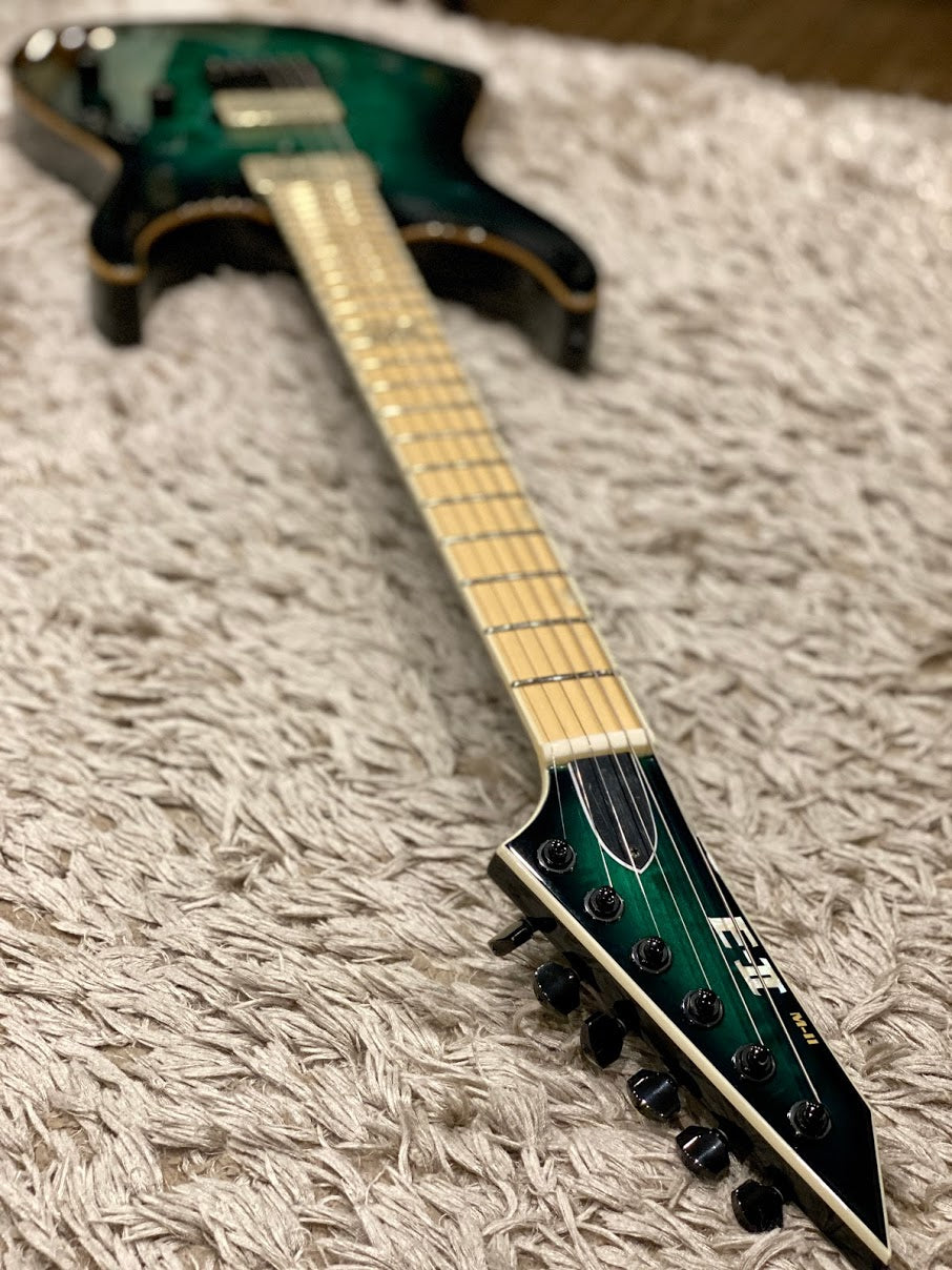 ESP E-II M-II NT - Black Turquoise Burst