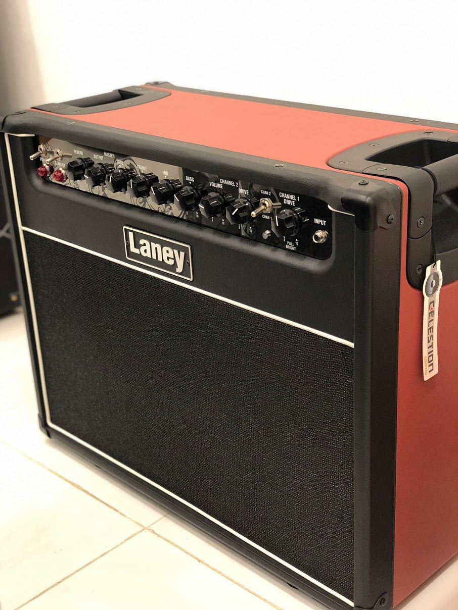 Laney GH30R-112 30W 1x12 Tube Guitar Combo Amplifier สีดำและสีแดง