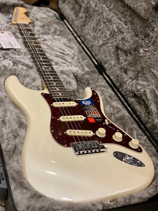 Fender American Elite Stratocaster Ebony Fretboard Olympic Pearl