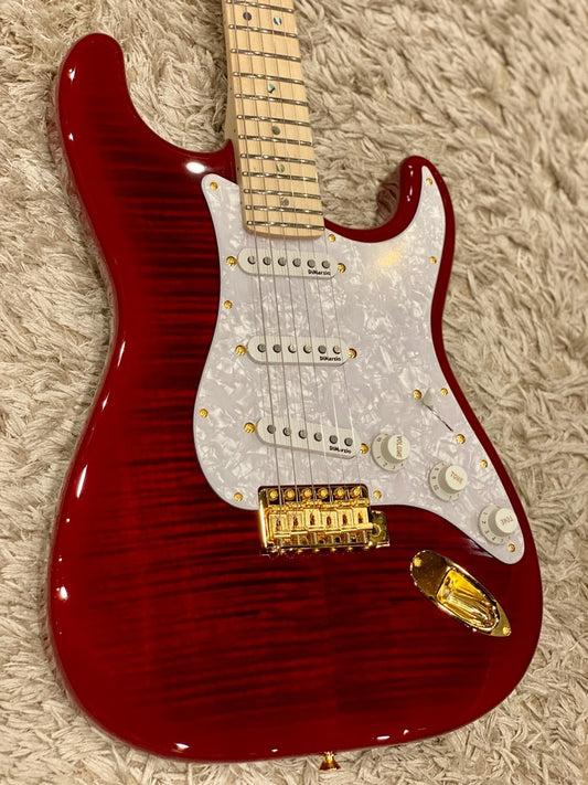 Fender Japan Ritchie Kotzen Signature Stratocaster พร้อม Maple FB สี Transparent Red Burst