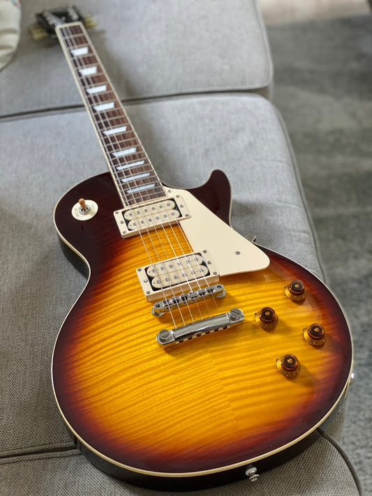 Tokai LS-136F TB Love Rock Japan in Tea Burst with AAAA Flame Top with Cream Pickups