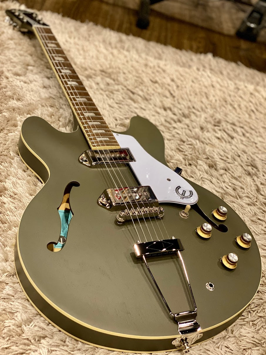 Epiphone Casino Worn Hollowbody - Worn Olive Drab