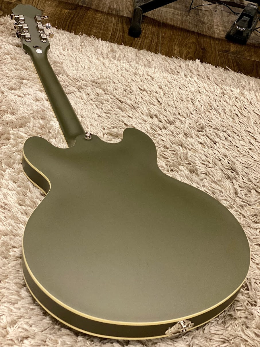 Epiphone Casino Worn Hollowbody - Worn Olive Drab – nafiriguitar.com