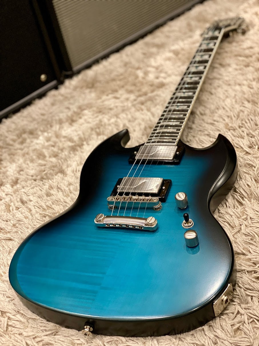 Epiphone SG Prophecy in Blue Tiger Aged Gloss