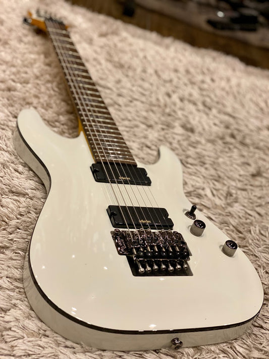 Schecter DEMON-7 FR in Vintage White