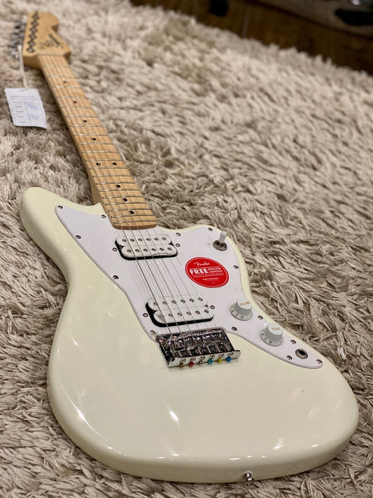 Squier Mini Jazzmaster HH Electric Guitar- Olympic White with Maple Fingerboard
