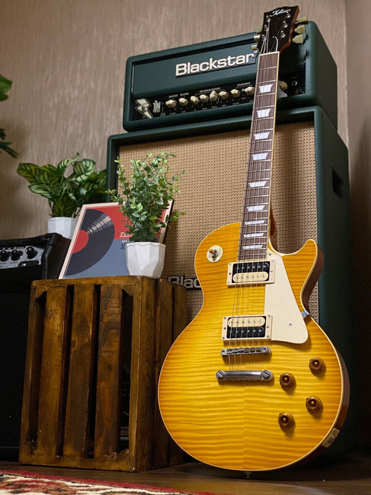 Tokai LS-136F ZB HB Love Rock Japan in Honeyburst with AAAA Flame Top
