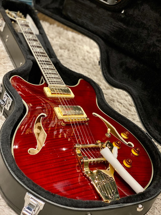 Ibanez EKM Series EKM10T Eric Krasno Signature Semi-Hollow in Wine Red