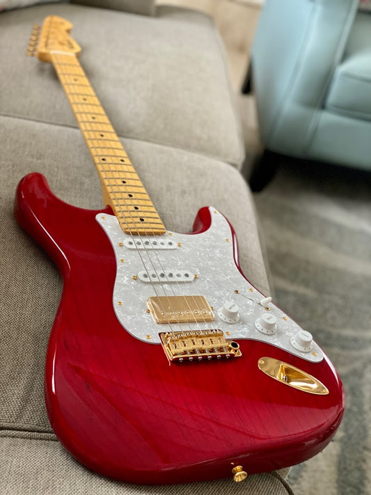 Tokai AST-118SH-GH SR/M Goldstar Sound HSS Limited Edition Seethru Red with Gold Hardware