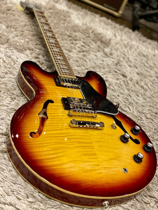 Epiphone ES-335 Figured Semi-hollowbody - Raspberry Tea Burst 