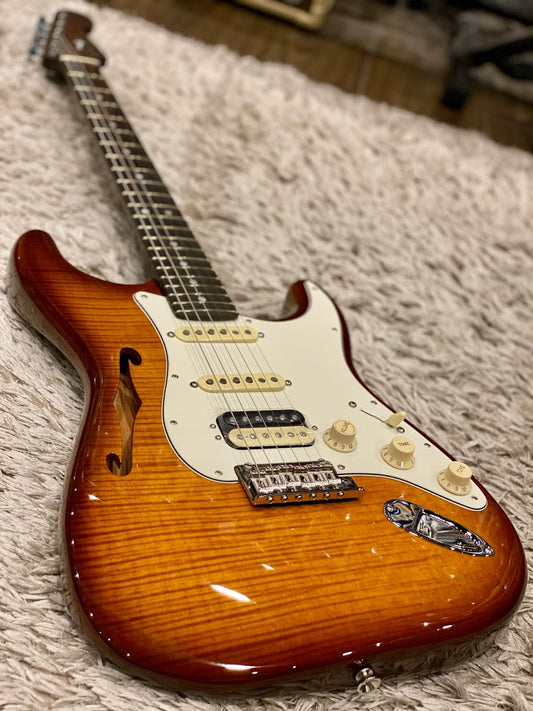 Fender Rarities Collection Ltd Ed Thinline HSS Stratocaster with Flame Top