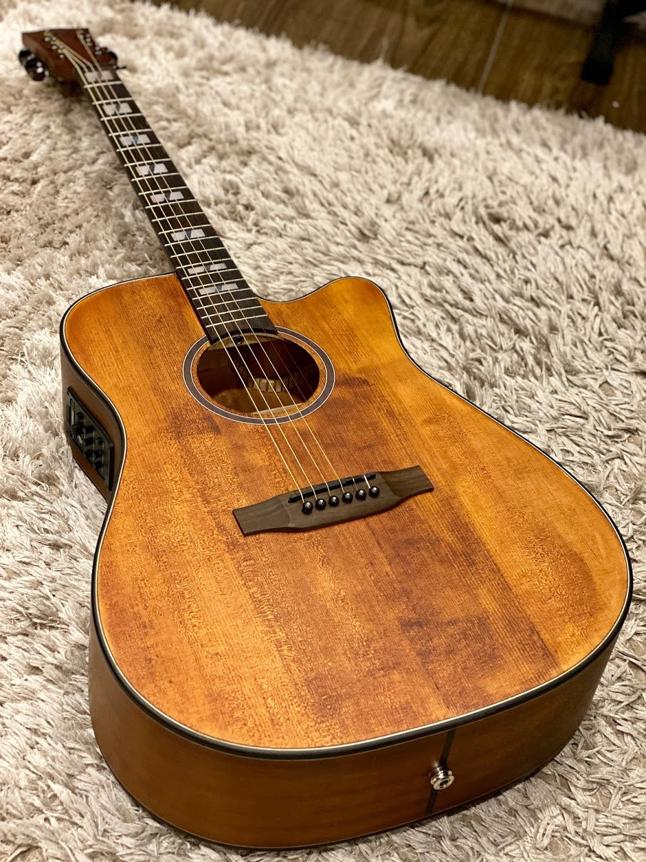 Chard WD68C acoustic electric in Yellow Natural with Fishman Presys