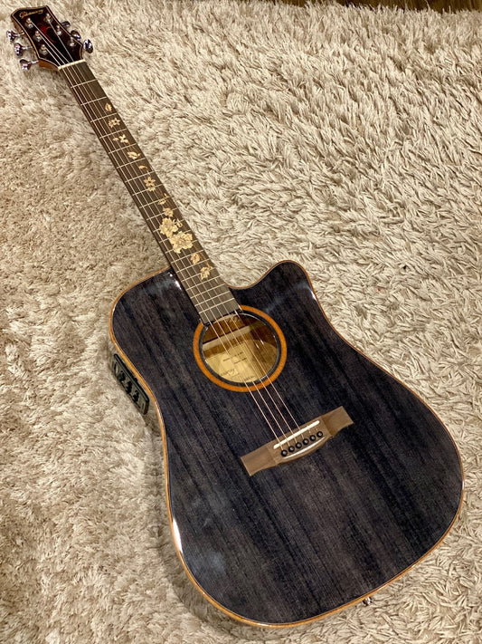 Galatasaray GT-D30 acoustic electric in Transparent Black with Fishman Preamp