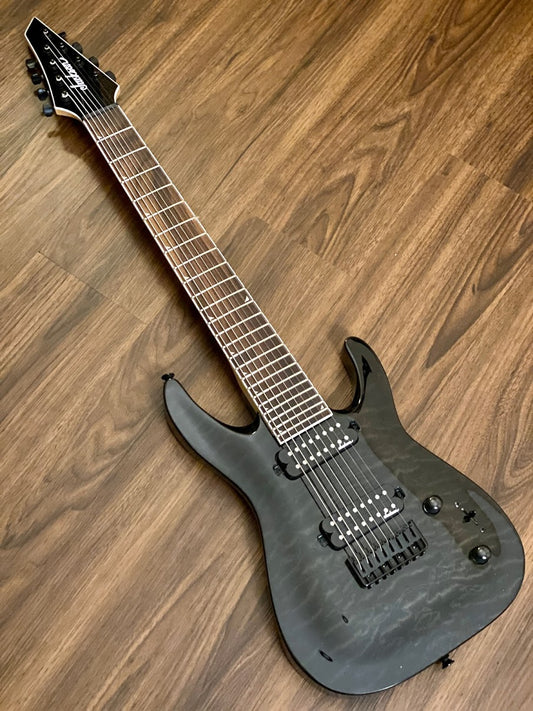 Jackson JS32-8 Dinky DKA QM in Trans Black