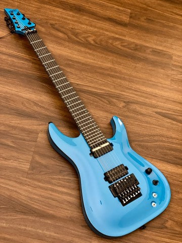 Schecter Keith Merrow KM-7 FR S with Floyd Rose in Lambo Blue