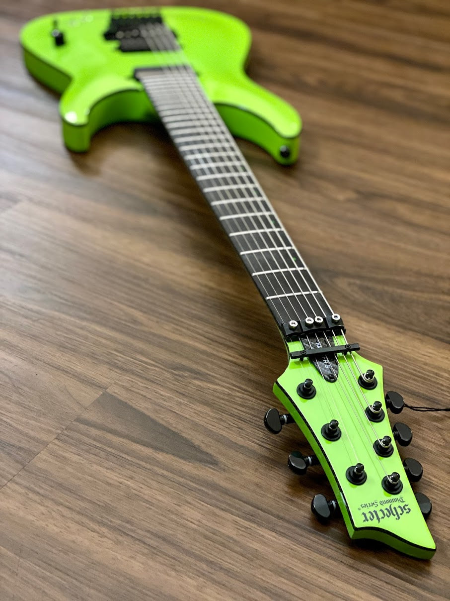 Schecter Keith Merrow KM-7 FR S with Floyd Rose in Lambo Green