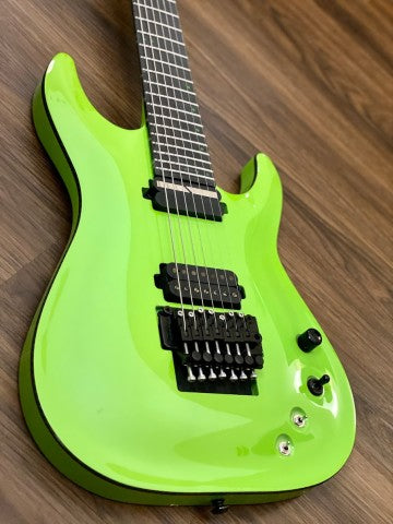 Schecter Keith Merrow KM-7 FR S with Floyd Rose in Lambo Green