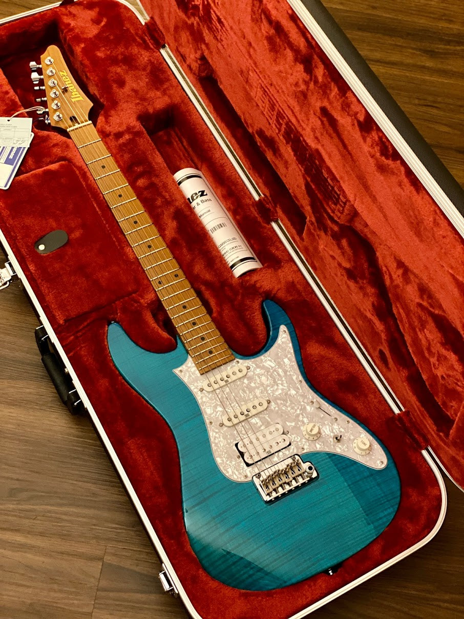 Ibanez Prestige AZ2204F - Transparent Aqua Burst – nafiriguitar.com