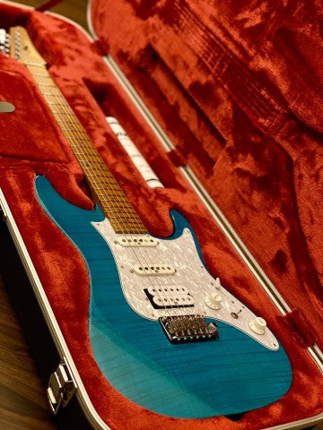 Ibanez Prestige AZ2204F - Transparent Aqua Burst – nafiriguitar.com