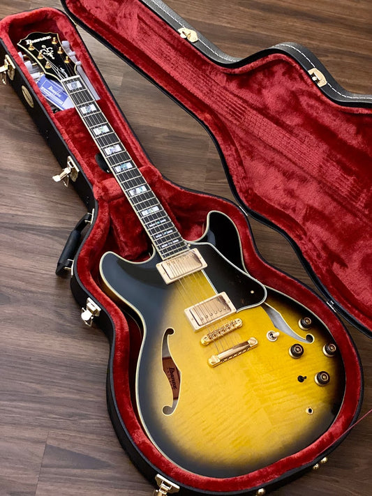 Ibanez AS200 VYS Prestige Japan Semi-Hollow in Vintage Yellow Sunburst