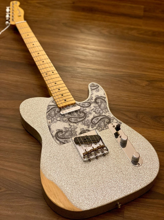 Fender Brad Paisley Road Worn Telecaster - Silver Sparkle