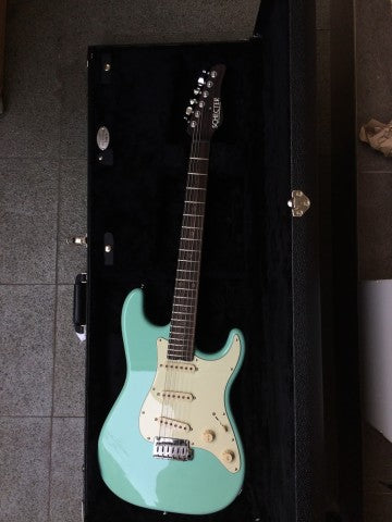 ลายเซ็น Schecter USA ลายเซ็น Nick Johnston - สีเขียวอะตอม 