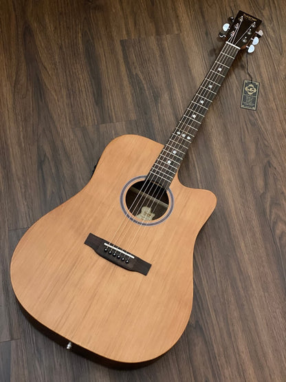 SQOE Spain ED90C Acoustic Electric in Vintage Natural Satin with Fishman Presys Preamp