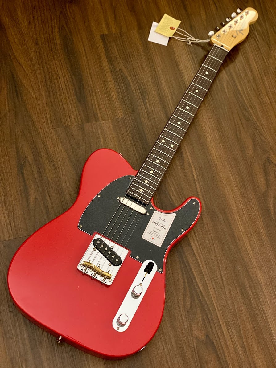 Fender Japan Hybrid II Telecaster พร้อม Rosewood FB สี Modena Red