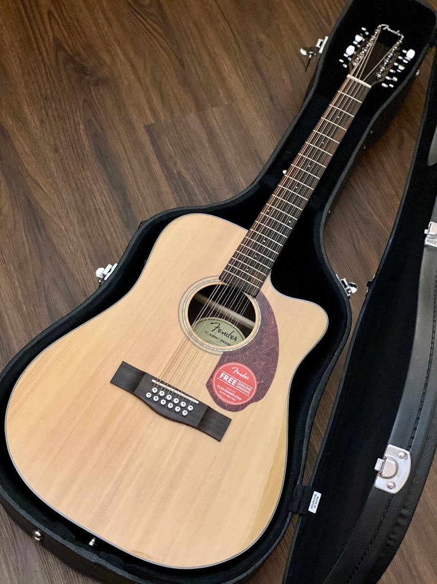 Fender CD-140SCE 12-string acoustic electric with case - Natural