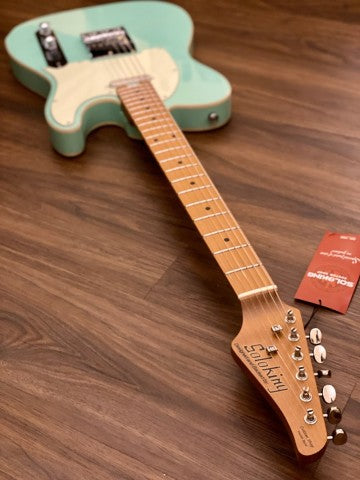 Soloking T-1B Vintage MKII with Roasted Maple Neck and FB in Surf Green