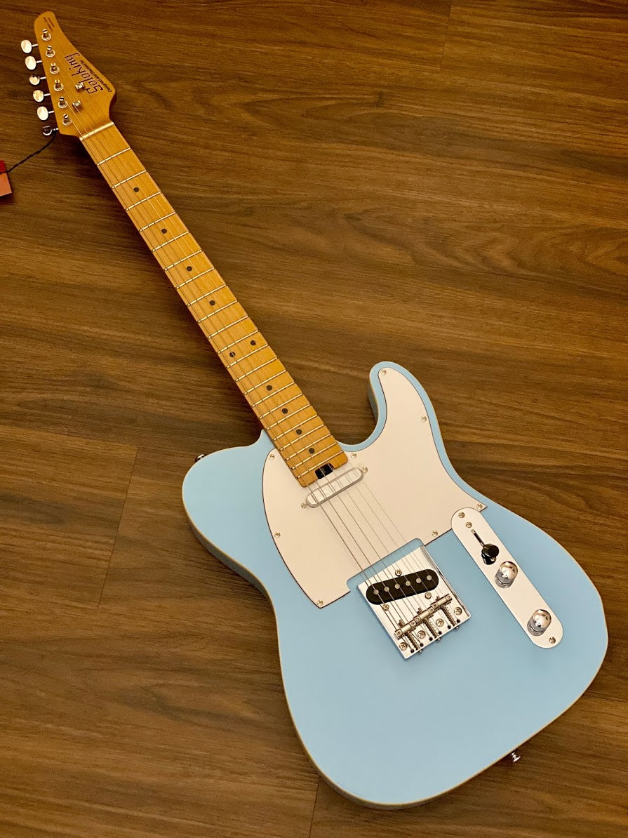 Soloking T-1B Vintage MKII with Roasted Maple Neck and FB in Sonic Blue