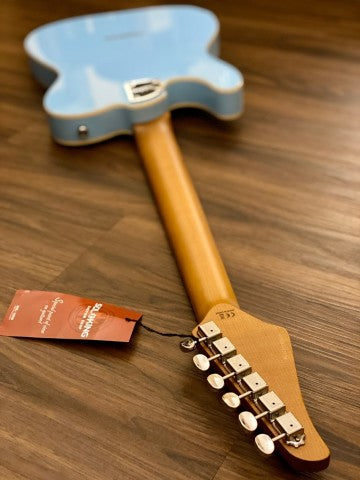 Soloking T-1B Vintage MKII with Roasted Maple Neck and FB in Sonic Blue