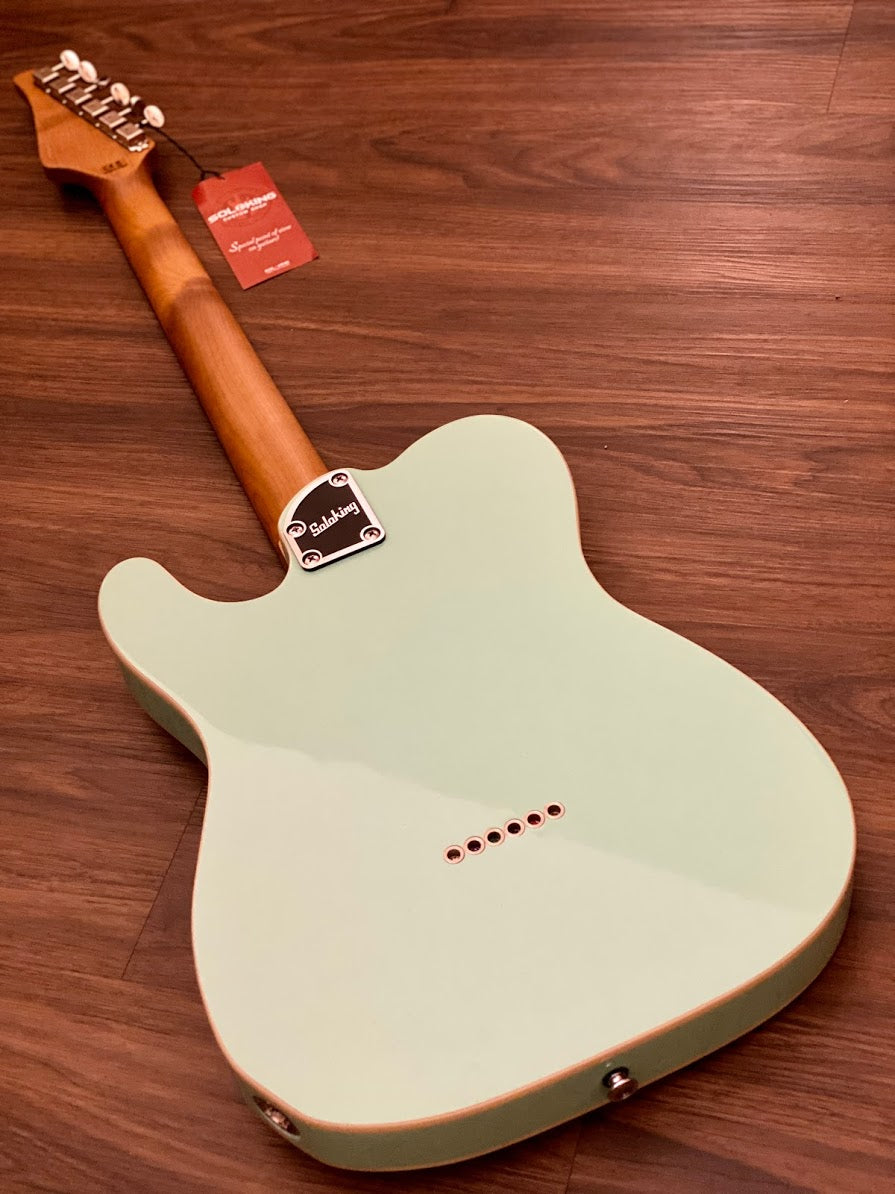 Soloking T-1B Vintage MKII with Roasted Maple Neck and Rosewood FB in Surf Green
