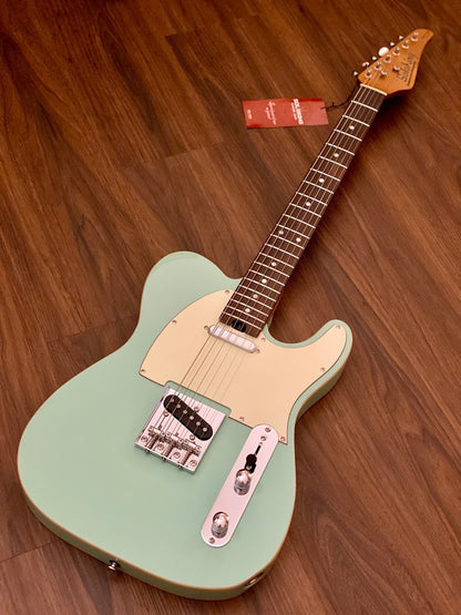 Soloking T-1B Vintage MKII with Roasted Maple Neck and Rosewood FB in Surf Green
