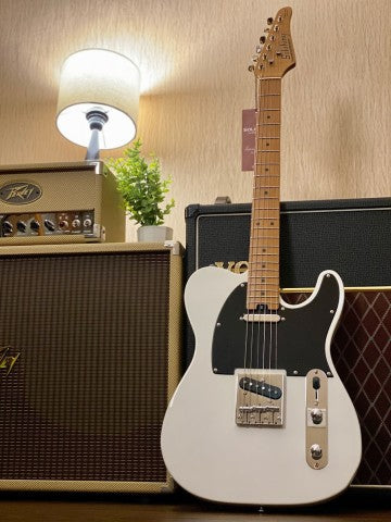 Soloking MT-1 Vintage MKII with Roasted Maple Neck in Olympic White