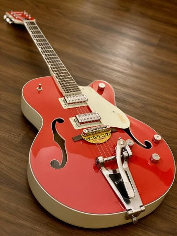 Gretsch G5410T Limited Edition Electromatic Tri-Five Hollowbody - Fiesta Red on Vintage White