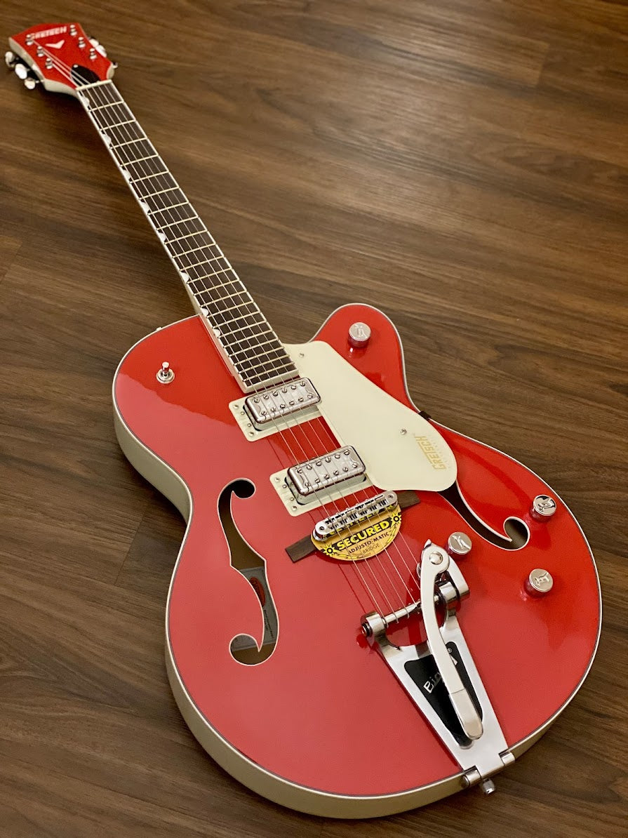 Gretsch G5410T Limited Edition Electromatic Tri-Five Hollowbody - Fiesta Red on Vintage White