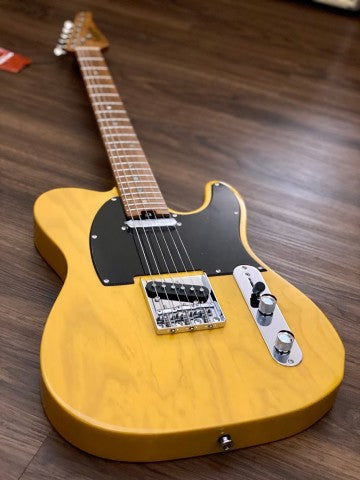 Soloking MT-1 ASH FM with Roasted Flame Maple Neck in Butterscotch Blonde Nafiri Special Run