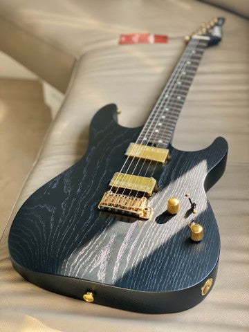 Soloking MS-1 Custom 24 HH Ash Gold Hardware (Open Pore) Matte Black Nafiri Special Run